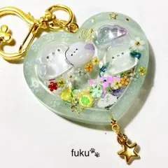 レジンシャカシャカキーホルダー✨シマエナガ