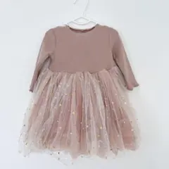 ピンクの長袖ワンピース 73/44