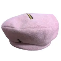 美品 arth ウール ベレー帽 ピンク系 ジップデザイン おでかけ 旅行デートのサムネイル