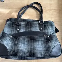 Marc Jacobs ハンドバッグ 中型 黒と白（薄い水色）のチェック柄