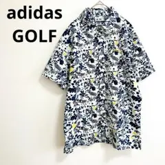 adidas ゴルフウェア ボタニカルプリント ポロシャツ リゾート Mサイズ
