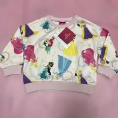 【新品】90ディズニープリンセス トレーナー起毛