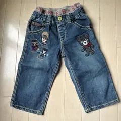 【極美品】ミキハウス　ダブルビー　アフロビーくん　デニム　パンツ 120