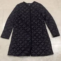 【美品】ユニクロ・ウルトラライトダウン　ロングコート　ネイビー　XLサイズ