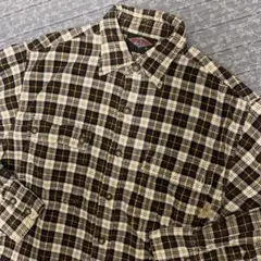 90s bear usa 長袖 チェック ライトネルシャツのサムネイル