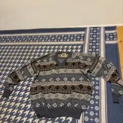 LE LAUREAT 幾何学模様 ニットセーター Lサイズ