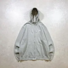 00s NIKE ジップパーカー Lサイズ グレー ナイキ 裏起毛 古着