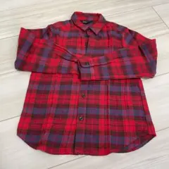コムサイズムのチェックシャツ120cm