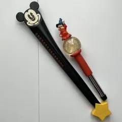 【昭和レトロ】希少 ディズニーランド ミッキー ペンライト2点セット売り