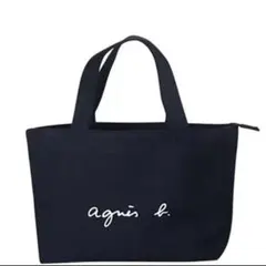 agnes b. アニエスベー キャンバスミニ トートバッグ ブラック S
