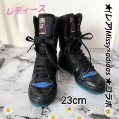 【レア】アディダス　ボア　ブーツ　ミッシーエリオットコラボ 黒x金 24.5cm レア】アディダス ボア ブーツ ミッシーエリオットコラボ 黒x金 24.5cm