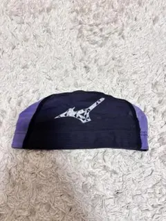 MIZUNO スイムキャップ 紫 黒 L