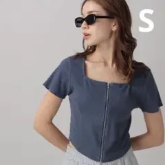 (美品)forever21 ピグメントリブジップTシャツ