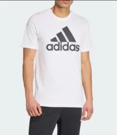 adidas Tシャツ ホワイト ロゴプリント