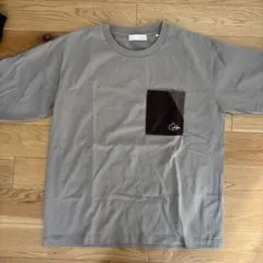 LOGOS ロゴス ベージュ Tシャツ メンズ 半袖 ポケット付き　未使用に近い