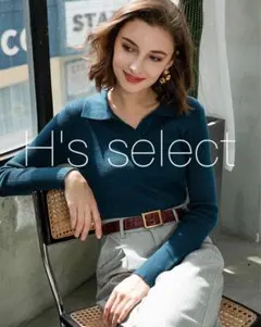 【新品】DB カラーニット 襟付きニット◇ニットトップス