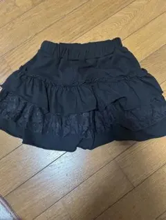 COMME CA ISM 黒 フリルスカート 100cm