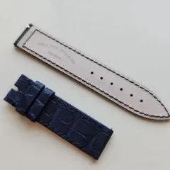 19mm時計ベルト カミーユ・フォルネ青色クロコダイル - メルカリ