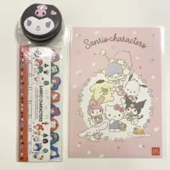 サンリオ 付箋 ふせん クロミ マカロンメモ マクドナルド ポストカード セット