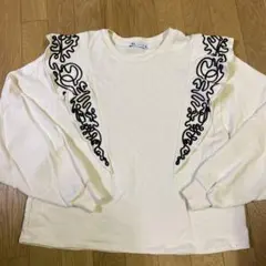 ZARA トレーナー　フリル　デザイントップス Mサイズ