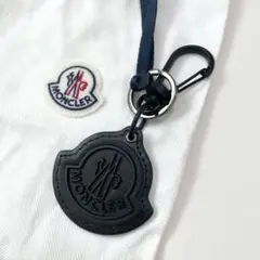 MONCLER モンクレール ロゴ キーホルダー バッグチャーム 白 タグ付