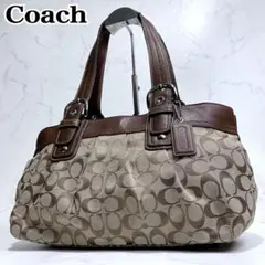 美品✨COACH ハンドバッグ シグネチャー プリーテッド SOHO 肩掛け