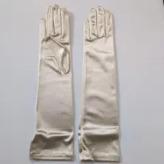 ロンググローブ サテン シャンパンゴールド コスプレ パーティー　結婚式