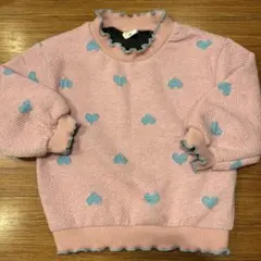 micro rid ハート柄 トレーナー 100cm ピンク