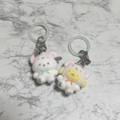 サンリオ ふわふわスノー フロッキーめじるしチャーム ポチャッコ ポムポムプリン