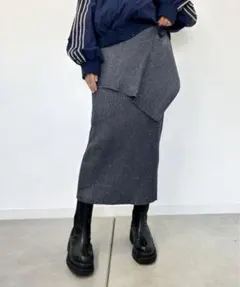 WHO’S WHO gallery プレーティングニットタイトスカート