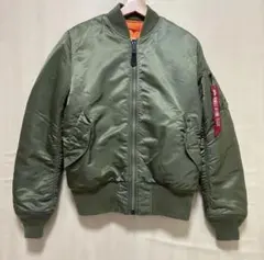 極美品！ALPHA MAー1 フライトジャケットカーキ　短丈　USA製