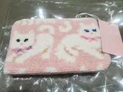 フェイラー　モフモフネコチャン　L字ポーチ