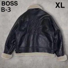 レア✨ BOSSジャン B-3 牛革 フライトジャケット レザー ボア XLのサムネイル