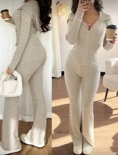 セットアップ ベージュ