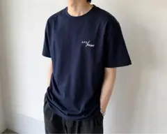 A.P.C. FRGMT ロゴTシャツ ネイビー fragment designのサムネイル