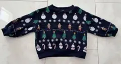 アプレレクール　クリスマス　冬　トレーナー　80 ネイビー