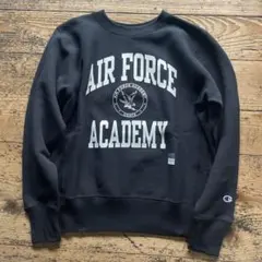 新品　25年秋冬　青単タグ　チャンピオン　リバースウィーブ　USAFA　黒　XL