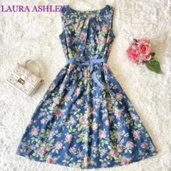 お値下げ！LAURA ASHLEY フラワープリント ノースリーブワンピース