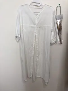 ★エコロコ　半袖　チュニック　ワンピース　コットンラミー　M