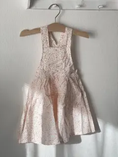 The Beige フラワー　花柄　サロペット XS エプロン　ワンピース