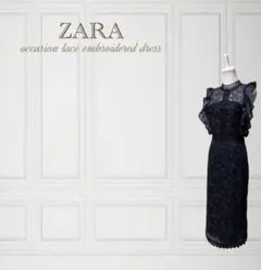 ZARA オケージョンレース刺繍ドレス