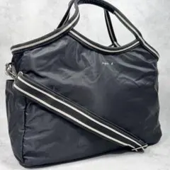 ✨美品✨アニエスベー ボヤージュ 2way ボストン ショルダーバッグ 黒