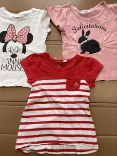 女の子 Tシャツ 3枚セット UNIQLO ミニーちゃん 他 サイズ110cm