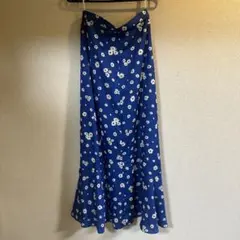 FURFUR花柄 ロングスカート ブルーのサムネイル
