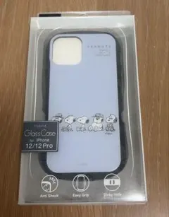 iPhone12/12PRO PEANUTSハイブリッドガラスケース