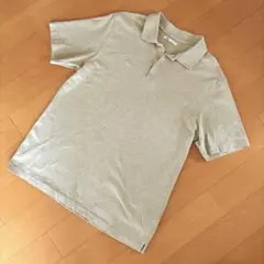 ZARA Lサイズ　襟付　ポロシャツ　アースカラー　ピスタチオ　オリーブグリーンのサムネイル