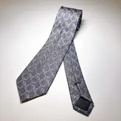【2本おまとめご購入から2割引中】 幾何学模様 シルク ネクタイ グレー