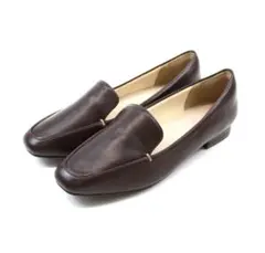 ☆新品☆レディース 走れる フラットローファー パンプス♪22.5cm ブラウン