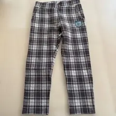 kladskap 恐竜の刺繍　チェック柄ロングパンツ 110サイズ