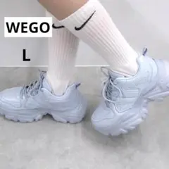 WEGO ウィゴー ボリュームモチーフスニーカー サックスブルー Lのサムネイル